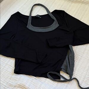 Cider Black and Gray Halter long sleeve